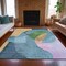 Homeroots 3' X 5' Green And Teal Blue Abstract Washable Indoor Outdoor Area Rug 630447 - alternate 6