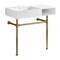 Kingston Brass 36-Inch Solid Surface Console Sink with Stainless Steel Legs, 8-Inch, 3-Hole KVPB3368SQA2 - alternate 1