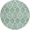 Homeroots 8' Sage Ivory And Teal Blue Round Floral Medallion Washable Indoor Outdoor Area Rug 614631 - alternate 7