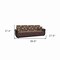 Homeroots 90" Beige And Brown Chenille Convertible Futon Floral Sleeper Sofa With Toss Pillows And Storage 607131 - alternate 7