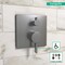 Hansgrohe Ecostat Pressure Balance Trim Square with Diverter in Brushed Black Chrome 15862341 - alternate 2