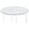 Leisuremod Devon Tree Design Glass Top Aluminum Base Indoor Outdoor Bistro Dining Table, White DT31W - alternate 5