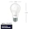 Bulbrite 9 Watt Dimmable A19 Frost Finish Medium Screw (E26) LED Light Bulb - 800 Lumens, 2700K, 4PK 862721 - alternate 11