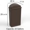 Regal Altair 23 Gallon Slim Rectangular Brown Plastic Trash Can with Dome Swing Lid, Vent Channel Design ZR-TC-300-BR+LD-310-KIT - alternate 7
