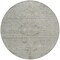 Homeroots 8' Pewter And Beige Round Floral Washable Indoor Outdoor Area Rug 604242 - alternate 9