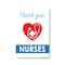 Signmission Public Safety, 10" Height, Peel And Stick Wall Graphic, 14" x 10", Thank You Nurses OS-NS-RD-1014-25420 - alternate 1