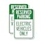 Signmission For Electrical Cars Reserved Parking - Electric Vehicle, 18'' X 24'', Heavy Gauge Aluminum, 2PK A-1824-2PACK-23948 - alternate 1