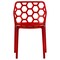 Leisuremod Modern Dynamic Dining Chair, Transparent Red, 2PK DC19TR2 - alternate 1