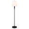 Homeroots 60" Black Floor Lamp With White Fabric Drum Shade 523365 - alternate 9