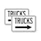 Signmission Trucks Sign Trucks With Right Arrow, 18'' X 24'' 2 Signs, Heavy Gauge Aluminum, 2PK A-1824-2PACK-22780 - alternate 1