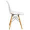 Leisuremod Dover Plastic Dining Side Chair with Wooden Legs, Clear, 4PK EP19CL4 - alternate 6
