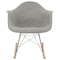 Leisuremod Wilson Twill Fabric Eiffel Rocking Chair, Grey WR25GRT - alternate 6