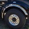 Ilc KENWORTH T880 YEAR 2016 STAINLESS STEEL FRONT SPLIT FENDER OUTER FENDERETTE W STANDARD HOOD KW T880 2016 SS FRONT SPLIT FENDER OUTER FENDERETT - alternate 2