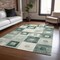 Homeroots 5' X 8' Green And Ivory Geometric Washable Indoor Outdoor Area Rug 605032 - alternate 9