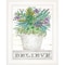 Homeroots Believe Succulents White Framed Print Wall Art 407581 - alternate 1