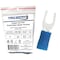 Kable Kontrol Copper and PVC Butted Seam Spade Terminal, 16-14 AWG, Stud Size # 6, Blue, 100 Pcs, 100PK STPVC-1614-6-BL - alternate 1