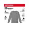 Milwaukee Hand Trucks Tee Shirt XXL Long Sleeve Men's Crew Neck Gray Hybrid Work Gray 604G-2X - alternate 26