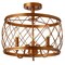 Jonathan Y Eleanor 15" 3-Light Metal LED Semi Flush Mount Ceiling Light, Antiqued Gold JYL9037A - alternate 1