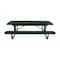 Leisure Craft 8' Standard Picnic Table, Perforated Metal, Portable, Black Green T8XPP-PERF-BLACK GREEN - alternate 1