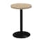 Leisure Craft 24" Round Perforated Pedestal Table, Portable, 40"H, Beige 24TAB40-BEIGE - alternate 1