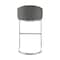 Armen Living Katherine 30in Bar Stool in Brushed Stainless Steel with Gray Faux Leather LCKABABSGRY30 - alternate 8