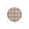 Homeroots 8' Copper Gold And Gray Round Plaid Washable Indoor Outdoor Area Rug 597585 - alternate 8