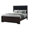 Homeroots Brown and Black Wood And Upholstery King Bed Frame 634332 - alternate 9