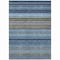 Homeroots 9' X 12' Navy Blue Sky Blue And Taupe Striped Washable Indoor Outdoor Area Rug 614819 - alternate 9