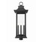 Z-Lite Tiberius 6 Light Outdoor Post Mount Fixture, Black/Clear Seedy, 12 In W x 34.75 In H 5017PHXLR-BK - alternate 4