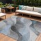 Homeroots 10' X 14' Sky Blue Gray And Silver Abstract Washable Indoor Outdoor Area Rug 616771 - alternate 1