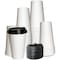 Ecoquality 20oz White Disposable Paper Coffee Cups with Black DomeLids - For Office, and Latte, 100PK EQ20WPCBDL-100 - alternate 1