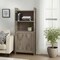 Homeroots 69" Brown Wood Six Tier Bookcase with Two Doors 630381 - alternate 4