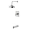 Kingston Brass Single-Handle Pressure Balanced Tub and Shower Faucet, Polished Chrome KB6341CML - alternate 1