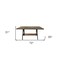 Homeroots 72" Brown And Black Solid Wood And Steel Sled Base Dining Table 518602 - alternate 4