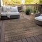 Homeroots 8' X 10' Orange Copper And Brown Striped Washable Indoor Outdoor Area Rug 588115 - alternate 9