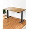Homeroots 60" Adjustable Brown and Black Stainless Steel Computer Desk 397745 - alternate 6