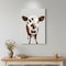 Homeroots 24" x 16" Brown and White Baby Cow Face Canvas Wall Art 398980 - alternate 5