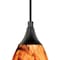 Vaxcel Milano Bronze Mini Pendant Ceiling Light Amber Fire Glass P0177 - alternate 9