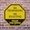 Signmission No Trespassing No Soliciting Police, 10 inch X 10 inch, Aluminum Metal Signs, 5PK OC-A-5Pack-10-102 - alternate 6