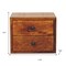 Homeroots 12" Chestnut Solid Wood Two Drawer Floating Nightstand 653842 - alternate 9