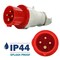 Walther-Werke Pin and Sleeve Plug, 16A, 480 VAC, 3 Phase, 3 Pole, Red, Screw Terminals Wire Connection Type 210406 - alternate 9
