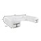 Homeroots White Italian Leather Power Reclining U Shaped Ten Piece Corner Sectional With Console 634688 - alternate 16