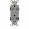 Leviton Straight Blade Receptacle, 5-20R, 20 A, 125V AC, Flush Mount, Self-Grounded M1636-GY - alternate 1