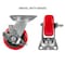 Hyw Products Heavy Duty Caster 5in Polyurethane on Plastic Wheel, Swivel with Brake 40-50S-A1-PU-TB - alternate 4