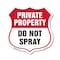 Signmission Private Property Shield Sign Do Not Spra, 6 Inch X 6 Inch, Plastic Sign SHI-P-6-449 - alternate 1