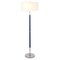 Homeroots 61" Blue Two Light Floor Lamp With White Frosted Glass Drum Shade 523573 - alternate 8