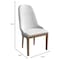 Leisuremod Verisma Collection Modern Wooden Dining Chair in Black Fabric with White Front VC57BFW - alternate 10