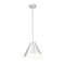 Z-Lite Aria 1 Light Pendant, Brushed Nickel/Brushed Nickel & Inner White, 12 In W x 11 In H 1952P12-BN - alternate 6