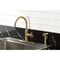 Kingston Brass Single-Handle Kitchen Faucet, Brushed Brass KSD2437RNK - alternate 6