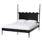 Baxton Studio Brantley Spindle Platform Bed - Bed Frame with Scalloped Headboard and Turned Posts, Black, Queen 272-14808-ZORO - alternate 1
